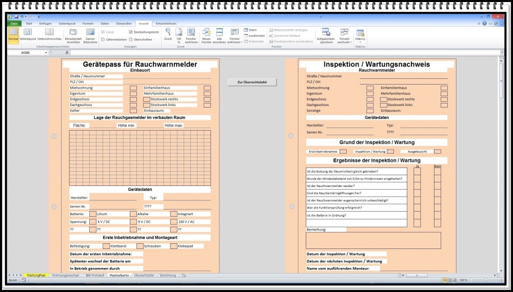 Bild 1 von Prüfbuch DGUV Information 205-040 Rauchmelder Rauchwarnmelder wiederkehrende Prüfung  Wartung