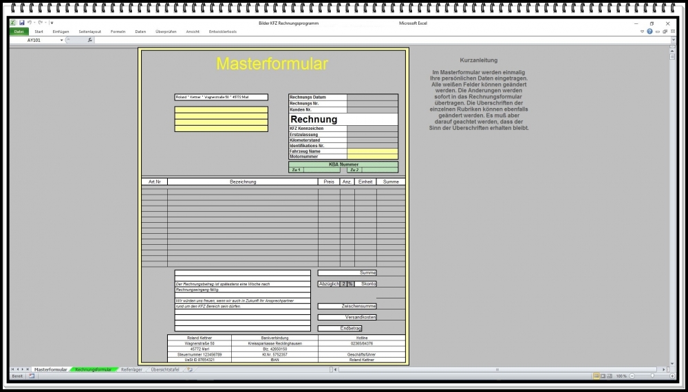 Bild 1 von Rechnungsprogramm  Rechnungssoftware für KFZ Betriebe  Lackierer Motorradhändler mit Ersatzteillager