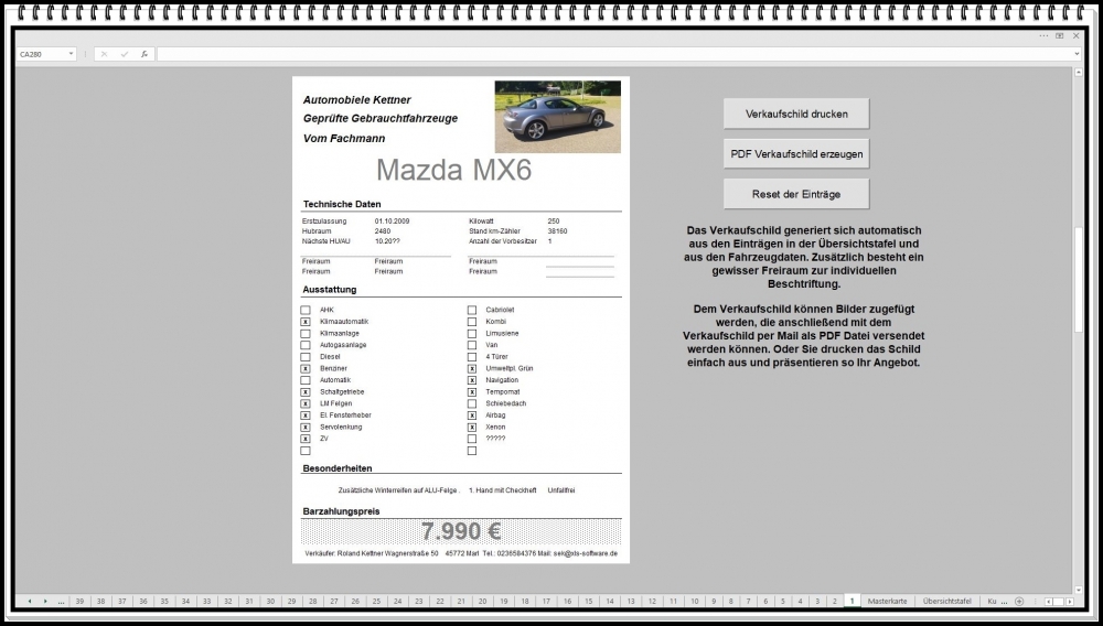 Bild 1 von Fahrzeugverwaltung Autohaussoftware mit Kaufvertrag