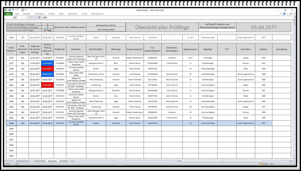 Fuhrparkverwaltung Excel Vorlage - In diesem tool können ...