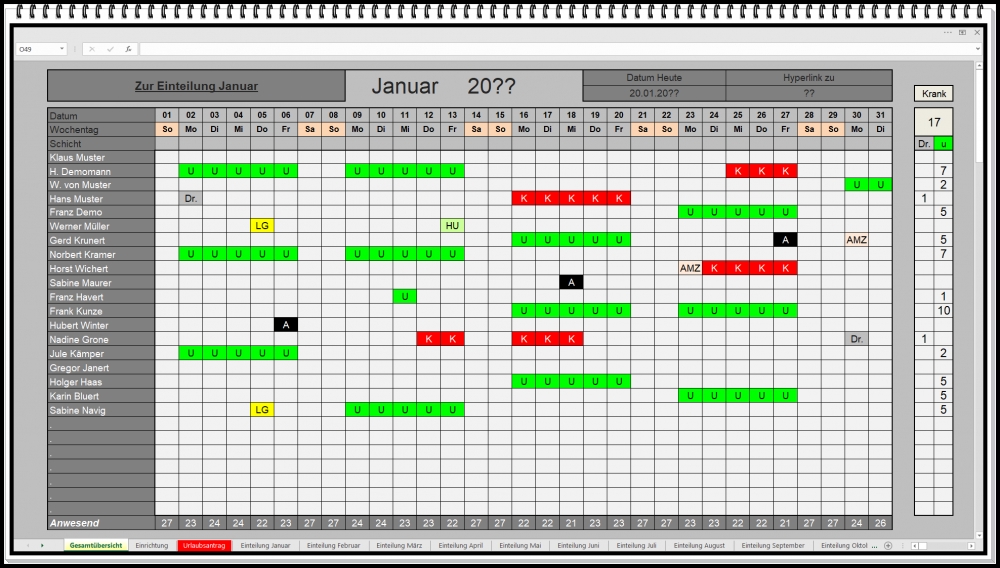 Bild 1 von Software zur übersichtlichen Erstellung von einem Maschinenbelegungsplan oder Personalplan