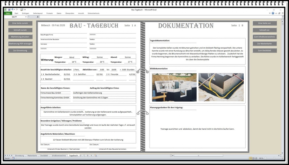 Bild 1 von Digitales Bautagebuch – Software für HOAI Bau Dokumentation und Baustellenberichte
