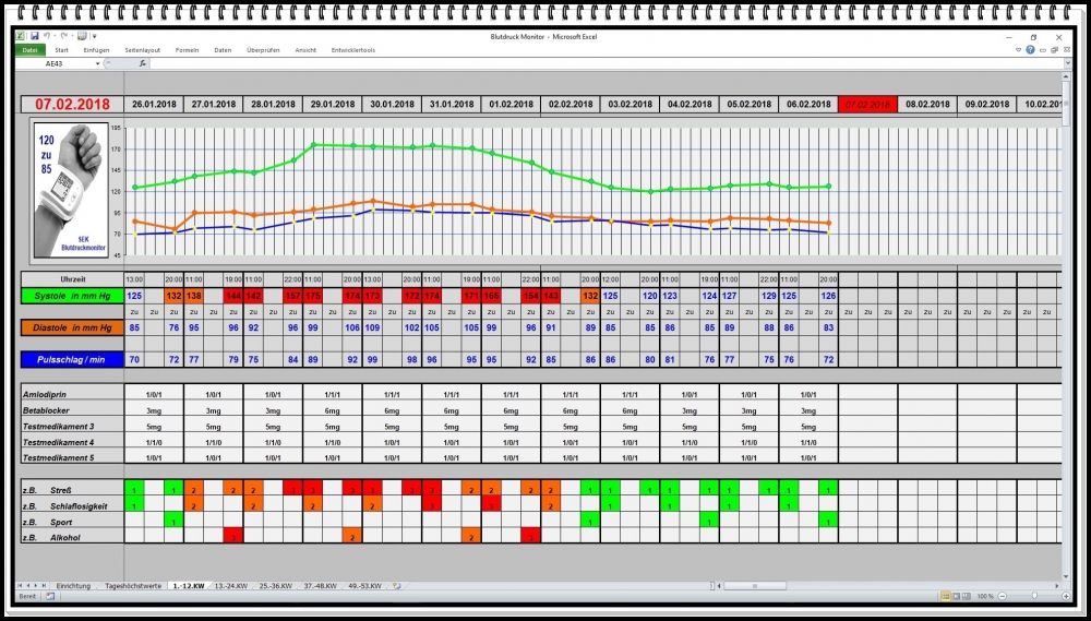 Featured image of post Blutdrucktabelle Excel Die blutdrucktabelle hilft den pers nlichen blutdruckwert im blick zu behalten und gegebenenfalls durch kleine ver nderungen der ern hrung und bewegung den blutdruck zu senken