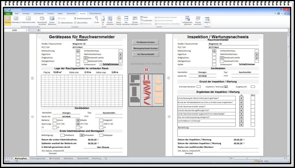 Bild 1 von Prüfbuch DGUV Information 205-040 Rauchmelder Rauchwarnmelder wiederkehrende Prüfung  Wartung